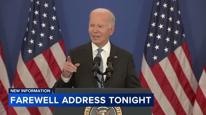 President Joe Biden, in prime time, to bid farewell to nation as Trump prepares to take office