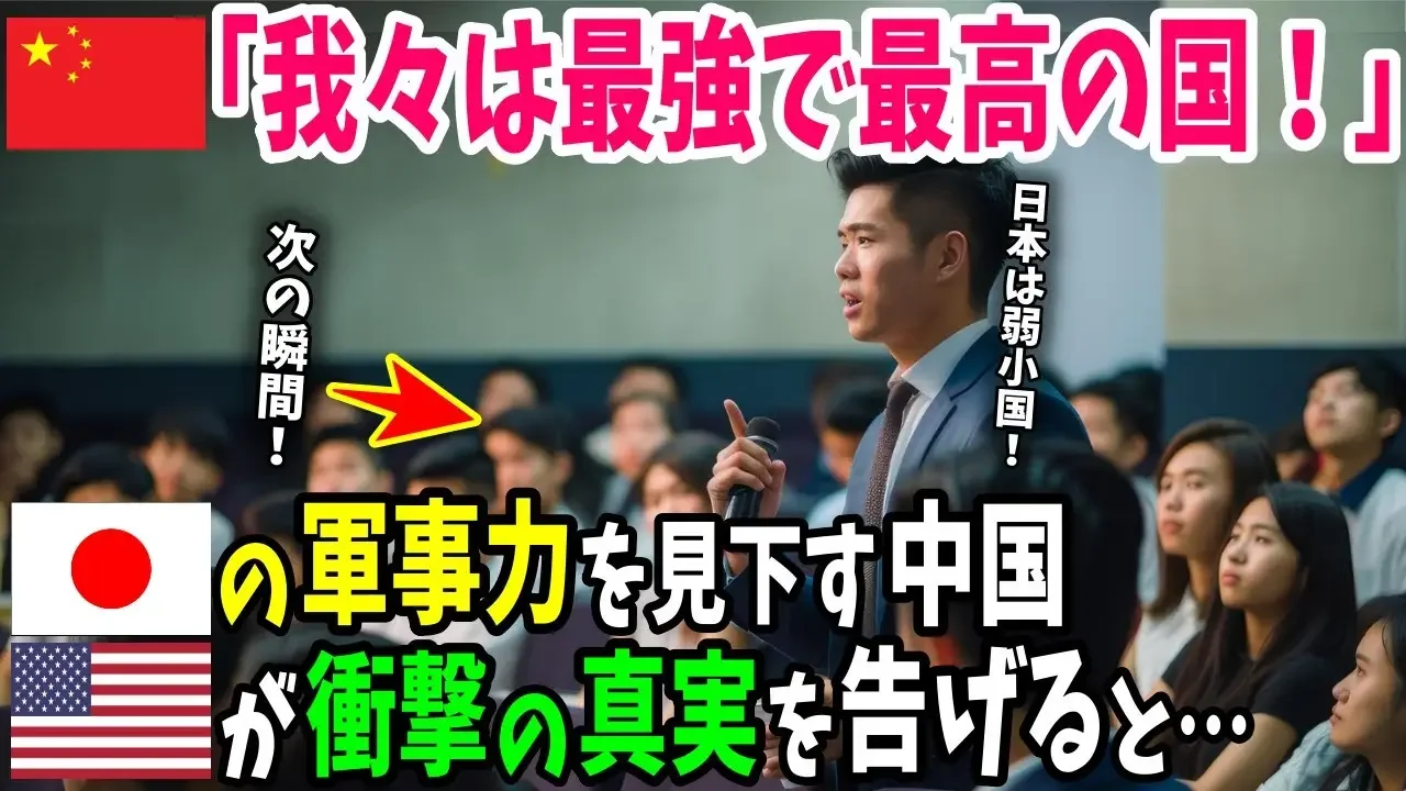 【海外の反応】「中国という国は矛盾している！」日本の军事力を见下し自国が最强と语る中国人に、アメリカ人が冲撃の事実を伝えた结果w【日本のあれこれ】