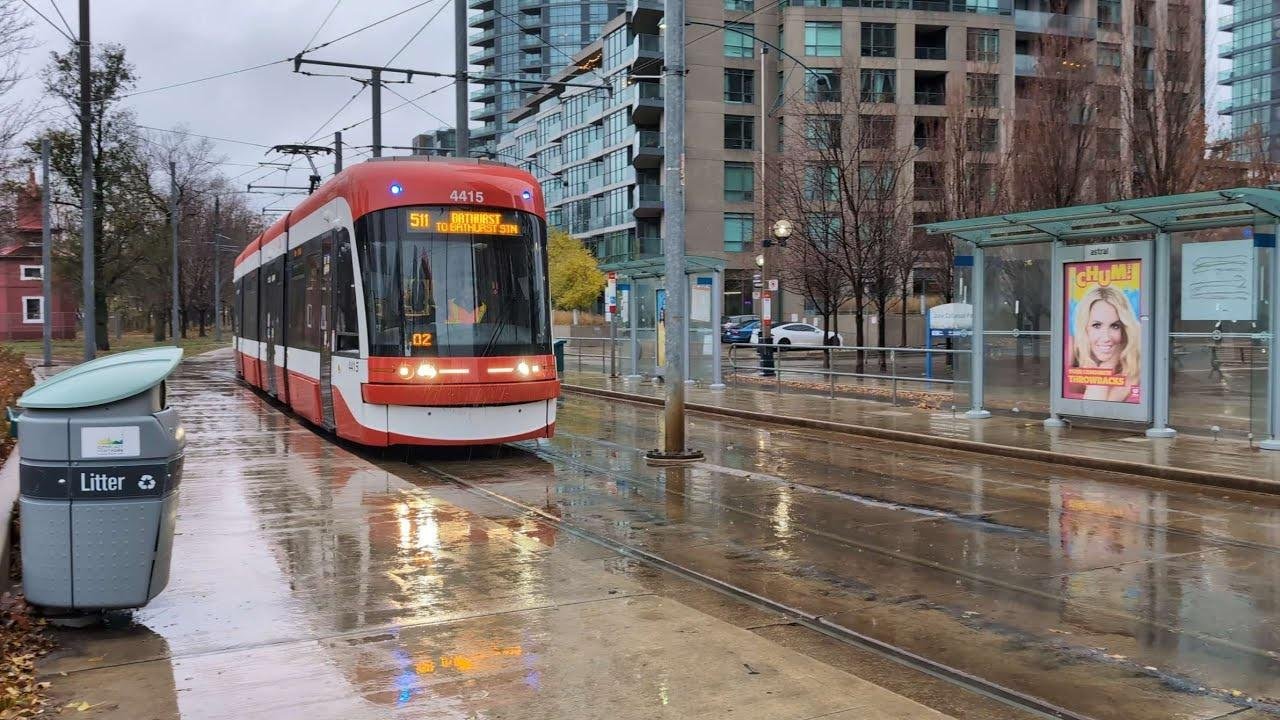 Toronto Now Rainy Day 511 Bathurst Street Car Tram Ride