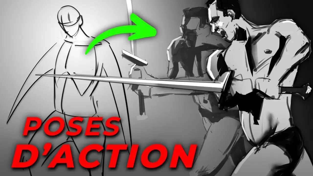 Dessine un Combattant à l'épée : Le corps en action dynamique