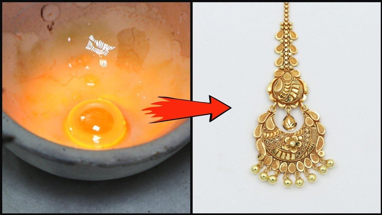 24K Gold Maang Tikka Design Making | Gold Jewellery Making - Gold Smith Jack