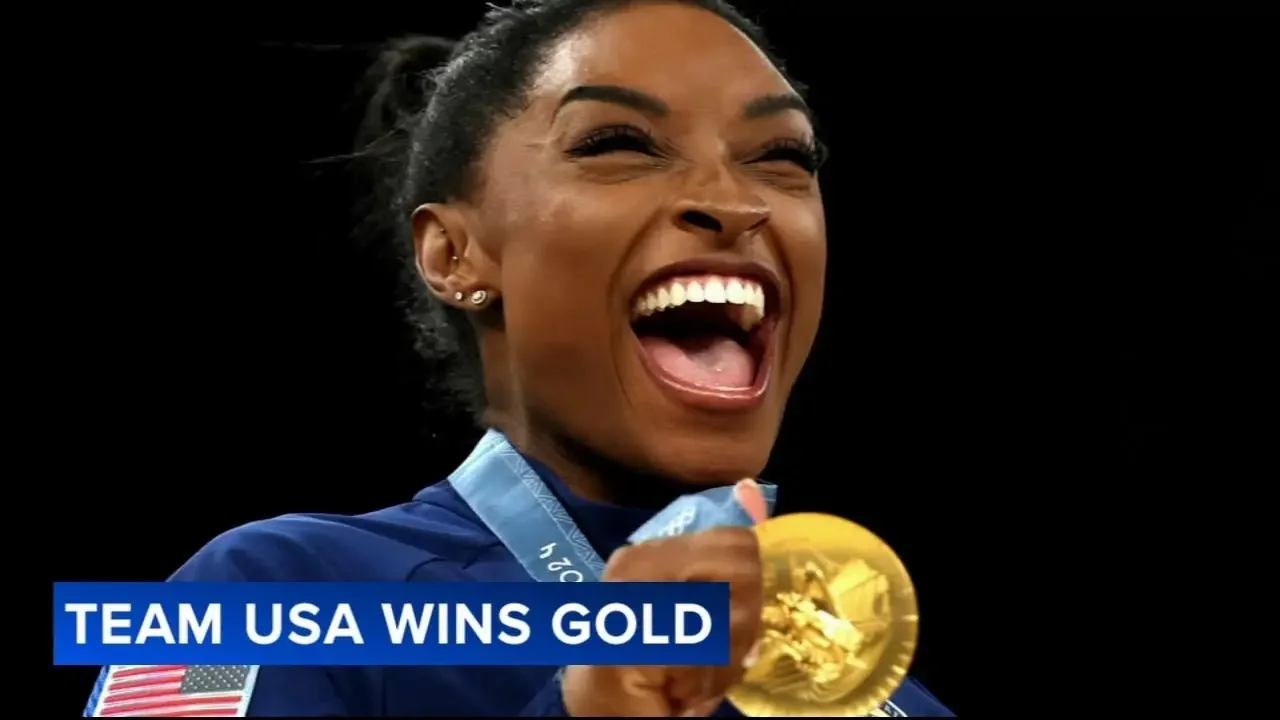 Simone Biles and Team USA wins team gold medal, bouncing back from Tokyo disappointment