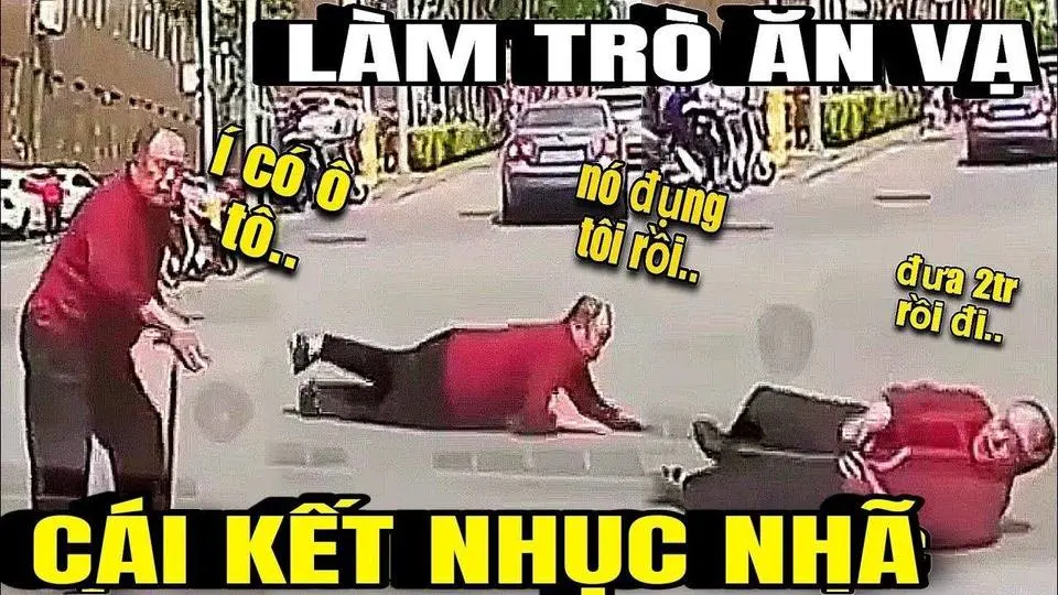 Cụ ông ngã trước đầu ô tô GIỞ TRÒ ĂN VẠ gặp ngay tài xế CAO TAY cái kết cụ ông NHỤC NHÃ Ê CHỀ