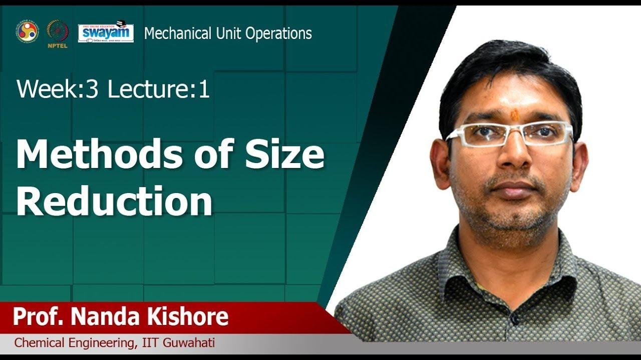 Lec 07: Methods of Size Reduction