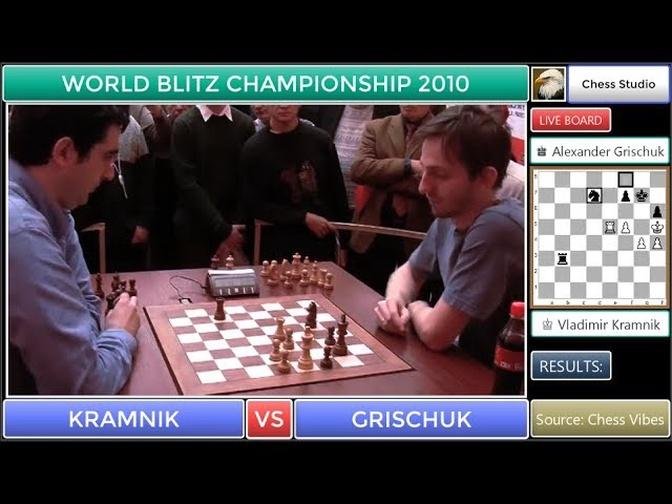 BEAUTIFUL KNIGHT CHECKMATE POSITION!!! KRAMNIK VS GRISCHUK | WORLD BLITZ CHAMPIONSHIP 2010