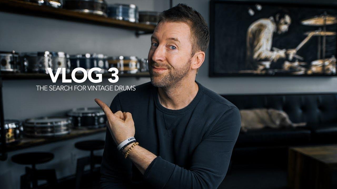 VLOG 3 - The Search for Vintage Snare Drums  &  Studio Tour