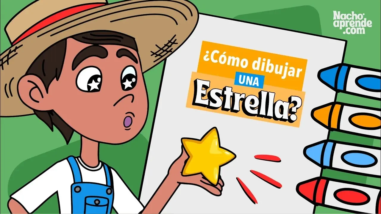🎨🖍️Aprende a DIBUJAR una ESTRELLA con Nacho - Dibujos fáciles para NIÑOS
