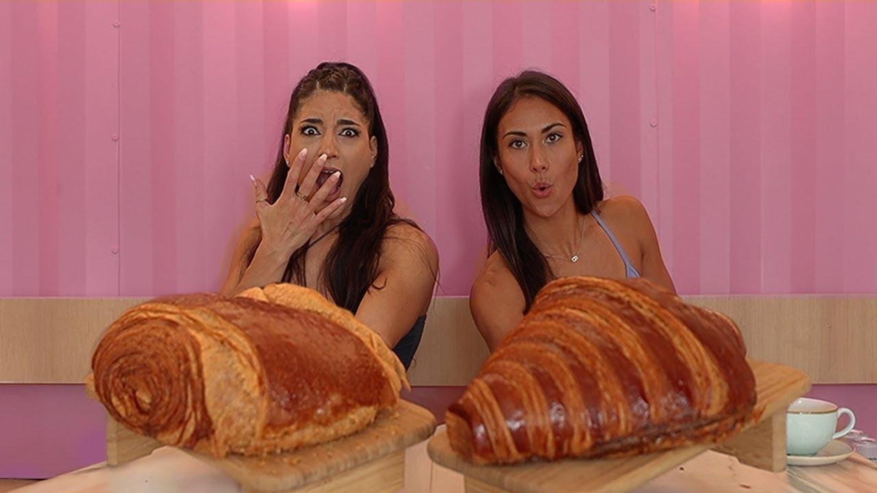 EATING LONDONS BIGGEST CROISSANT ft. @nuttyfoodiefitness | @LeahShutkever