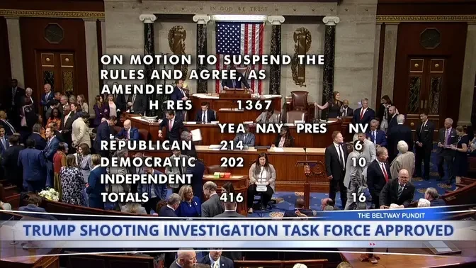 House Votes to Form Task Force to Investigate Trump Assassination Attempt