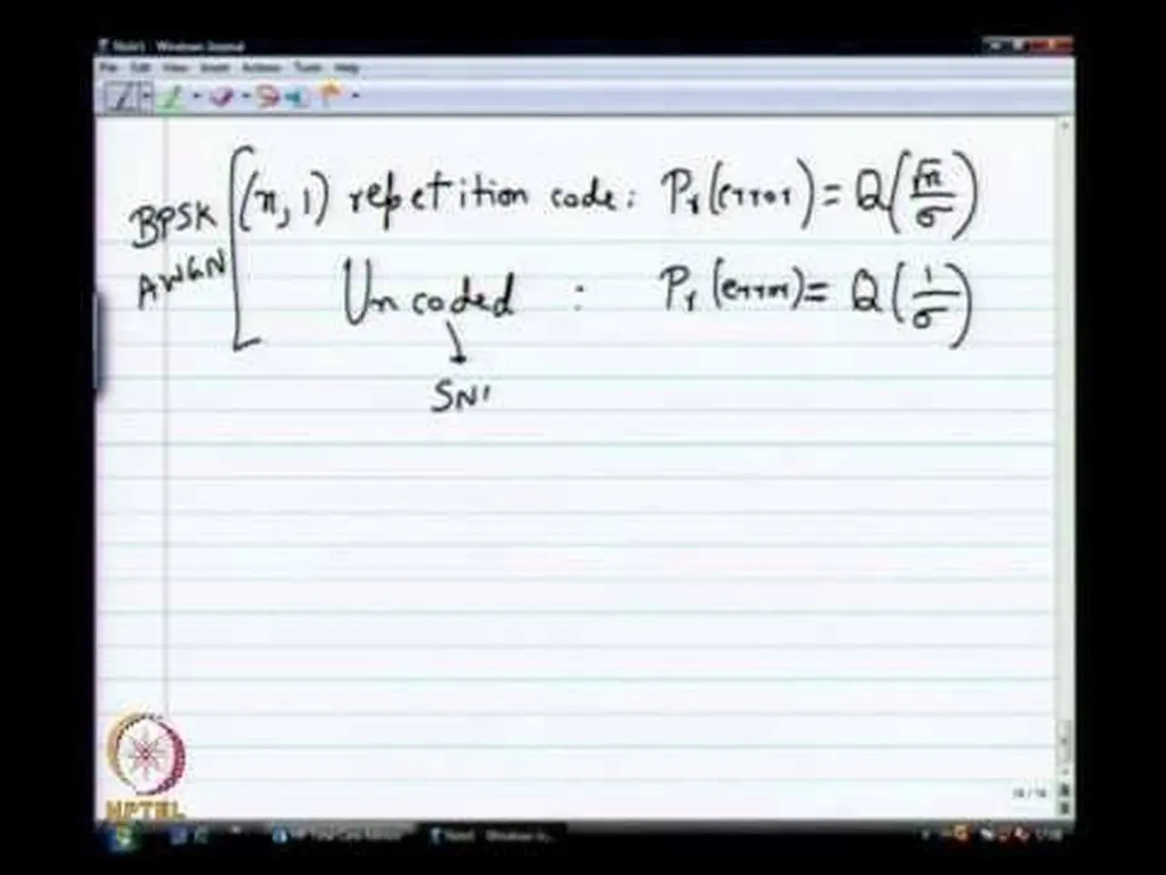 Mod-01 Lec-18 Optimal Decoders for BPSK over AWGN