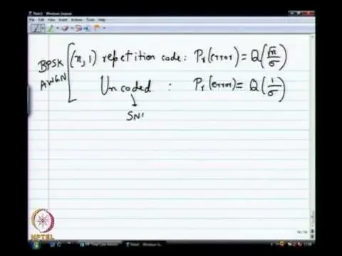Mod-01 Lec-18 Optimal Decoders for BPSK over AWGN