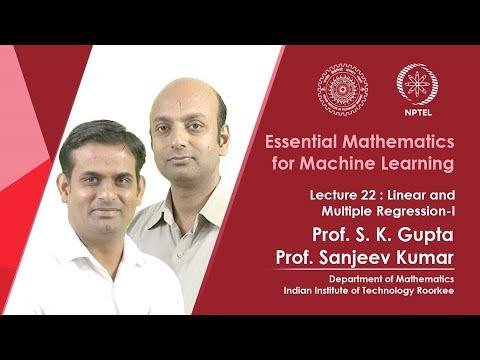 Lecture 22: Linear and Multiple Regression-I