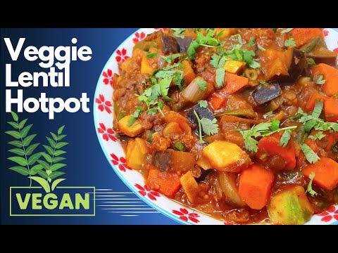 Vegetable Lentil Hotpot | Veggie Stew | Vegan Recipes