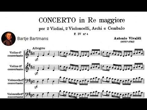 Antonio Vivaldi - Concerto for Two Violins & Two Cellos, RV 564 (c. 1710)