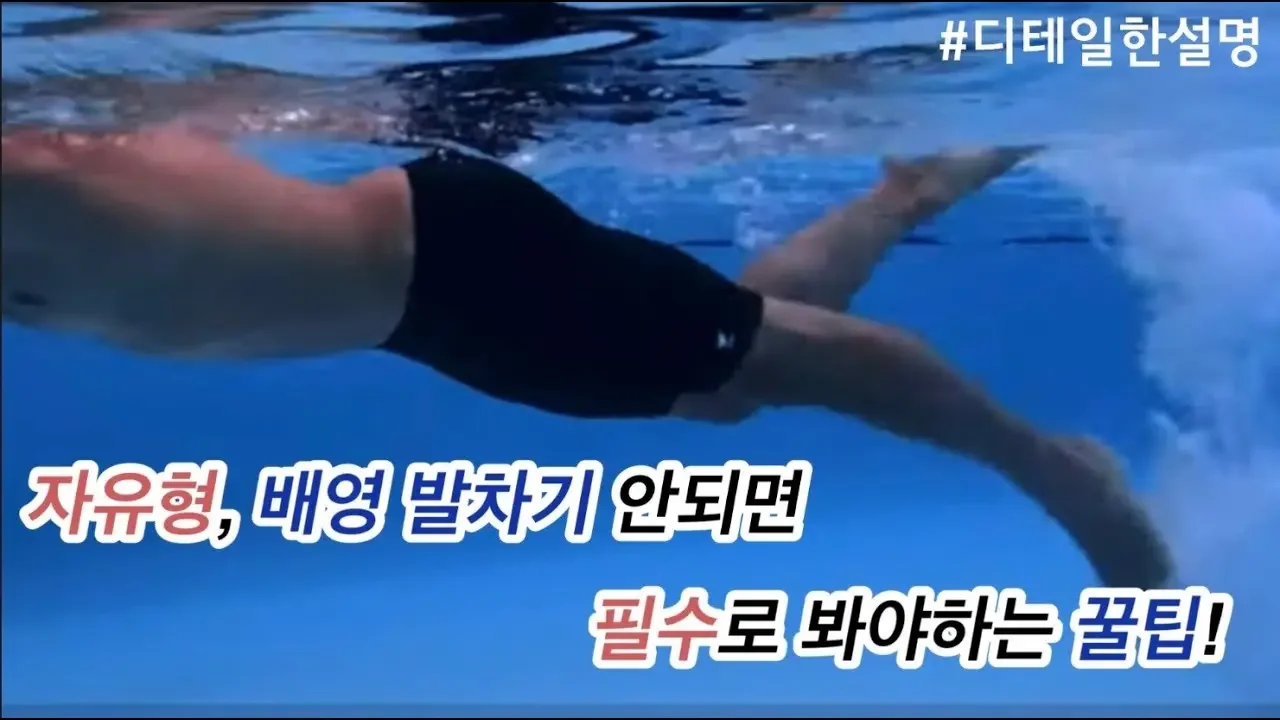 자유형, 배영 발차기가 안되면 꼭 봐야하는 영상(디테일한설명, 꿀팁)