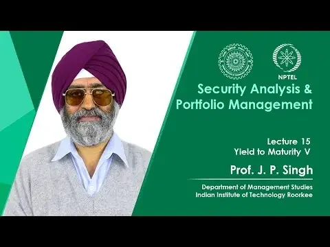 Lecture 15: Yield to Maturity V
