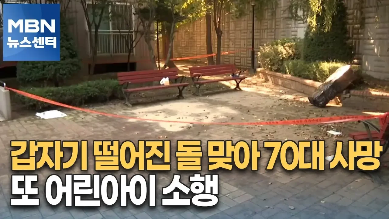 갑자기 떨어진 돌 맞아 70대 사망…또 어린아이 소행 [MBN 뉴스센터]