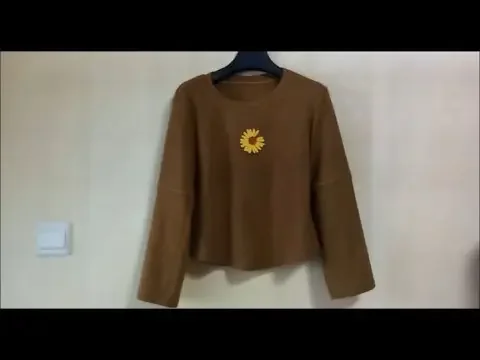 長袖小款打底衫裁剪過程，簡單好做