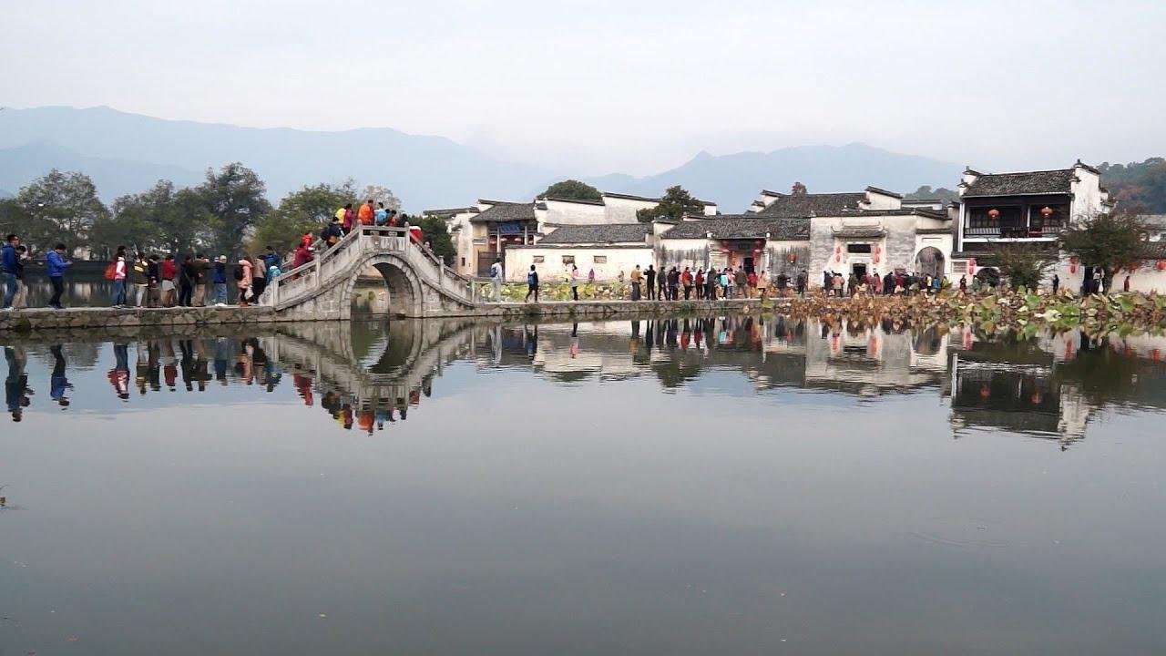 宏村，中国旅游精选5A景区，世界文化遗产，画里乡村，奇特牛形古村落。