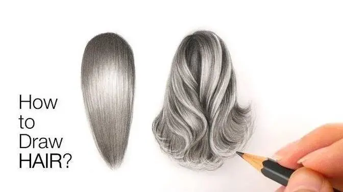 如何画头发和发型 - 直发与波浪发/How to Draw Hair & Hairstyles - Straight vs. Wavy Hair