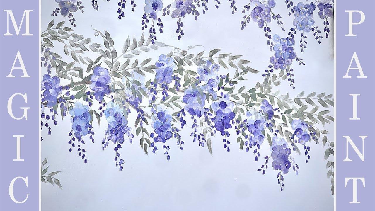 Come decorare le pareti con Magic Wall !DIY Elisa & Magic Paint! Decoriamo un glicine fiorito.