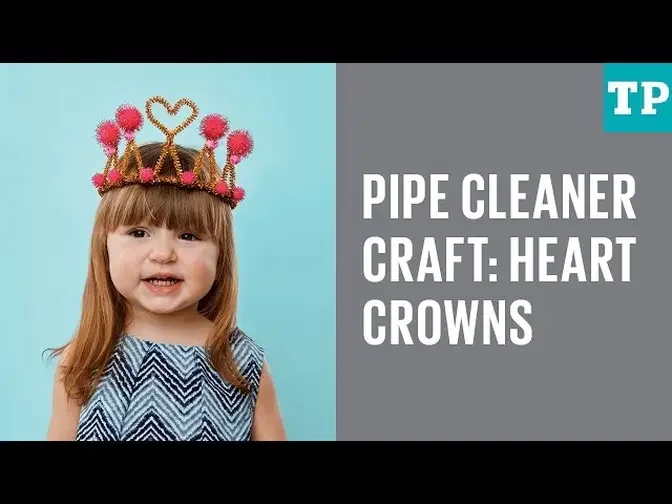 Heart crowns: Pipe cleaner craft