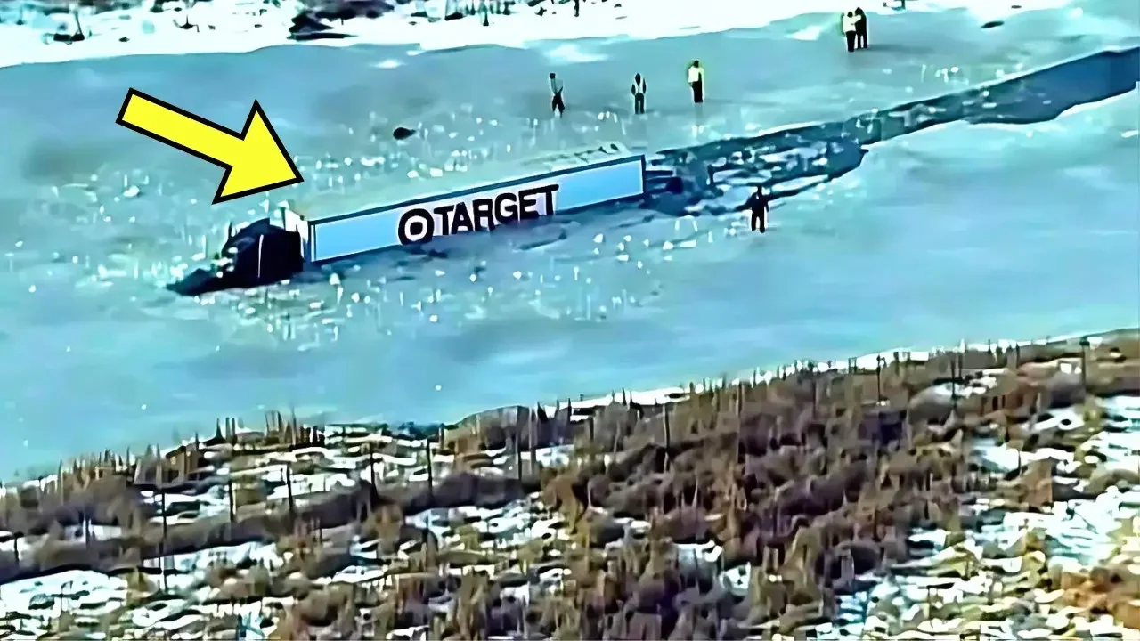 Truck Crashes Through Ice Road - Police Uncover Dangerous Contents and Evacuate Area!
