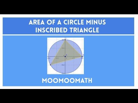 Area of a Circle minus an inscribed Triangle