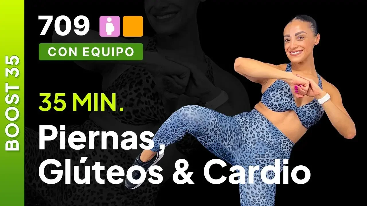 Día 10 Boost-35 | Pierna, glúteos & cardio | Rutina de pierna intensa en casa