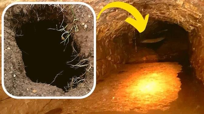 When A Strange Hole Opened Up In This Guy’s Lawn, He Uncovered A Mysterious Underground Chamber