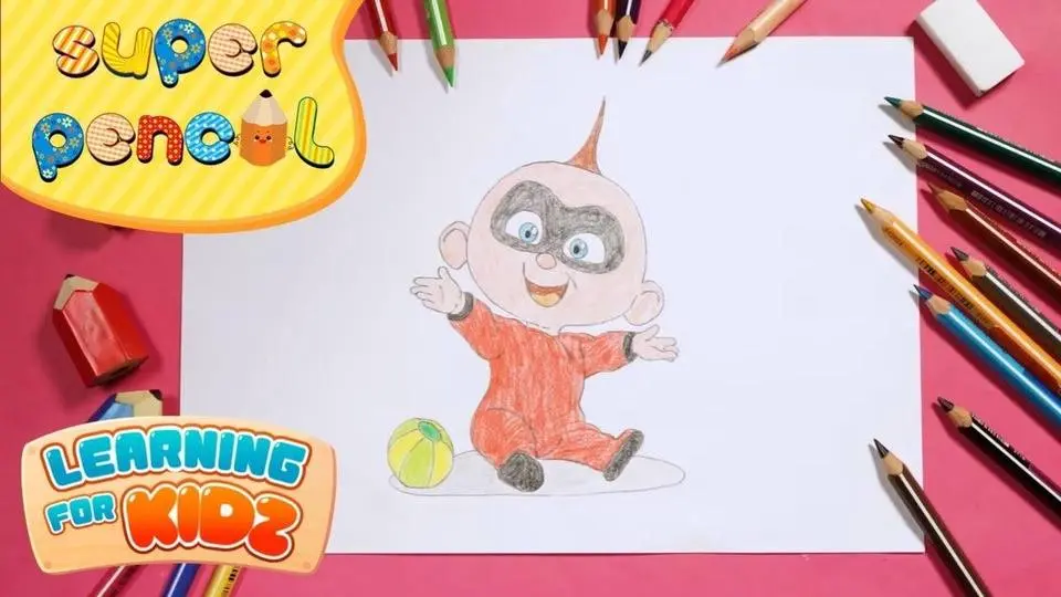 [Siêu Nhân Bút Chì Tập 155 - Super Pencil Ep 155 - Hướng Dẫn Vẽ Jack Jack - Learning For Kidz