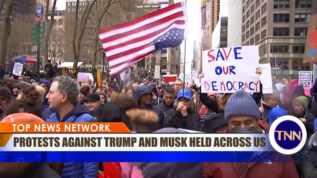 Protesters Tee off Against Trump and Musk in "Hands Off!" Rallies Across the US