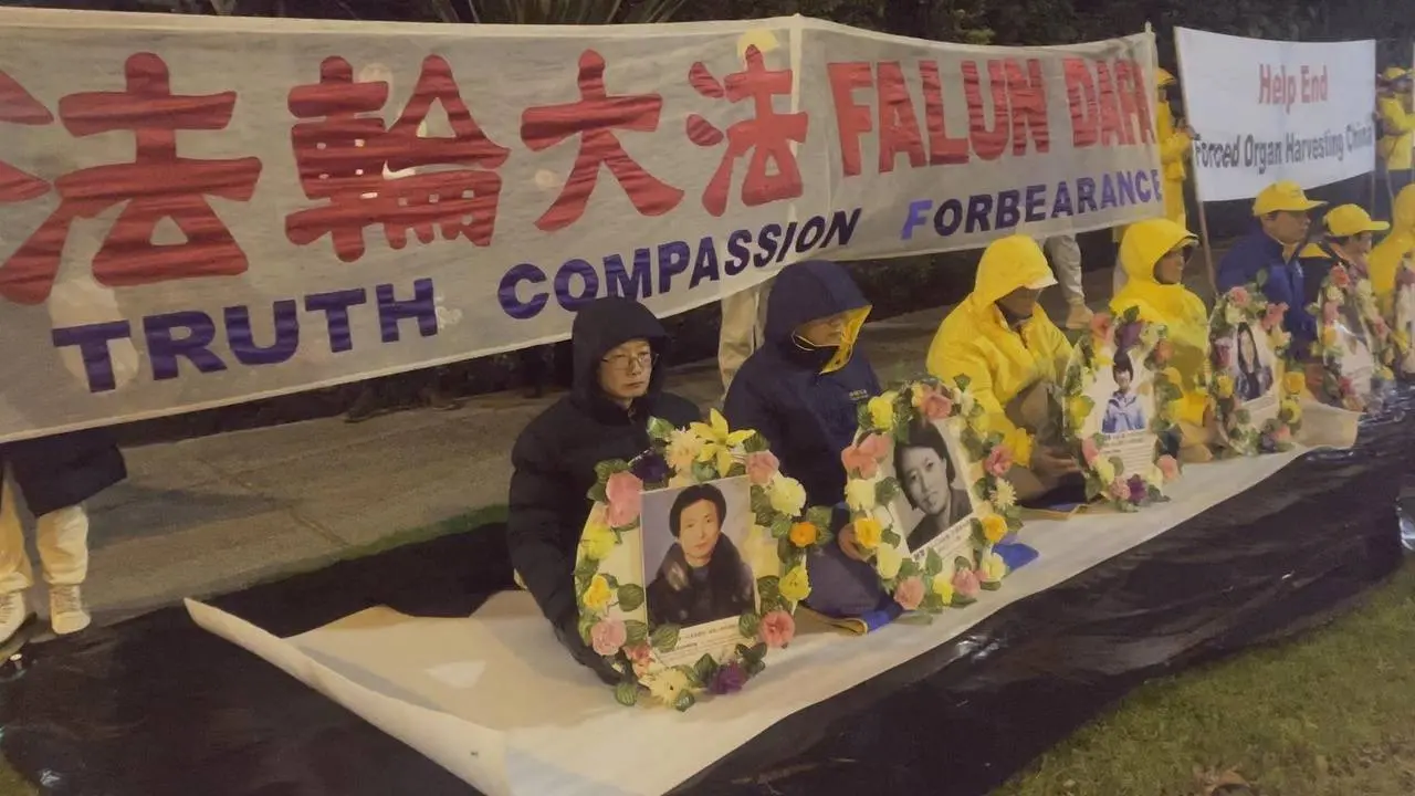 #July20Rally2024 Candlelight vigil at front of Melbourne Chinese Consulate!