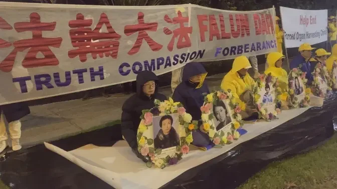 #July20Rally2024 Candlelight vigil at front of Melbourne Chinese Consulate!