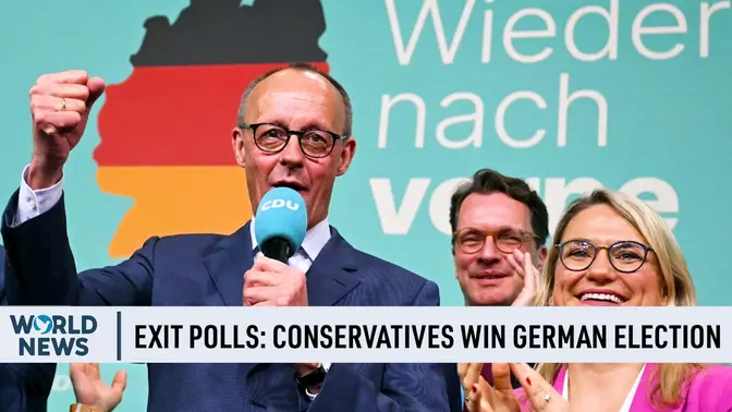 German Conservatives Win Election, Far-Right in Second, Exit Poll Show