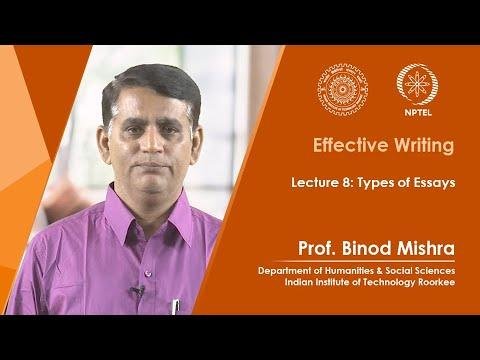 Lecture 08: Types of Essays