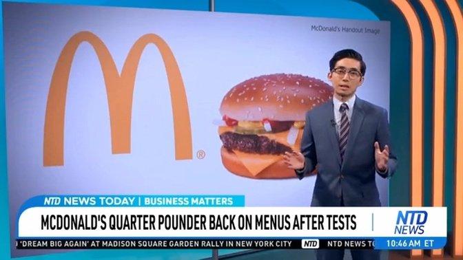 McDonald's Quarter Pounder Back on Menus After Tests