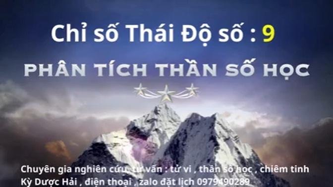 Thần số học , chỉ số Thái Độ số 9