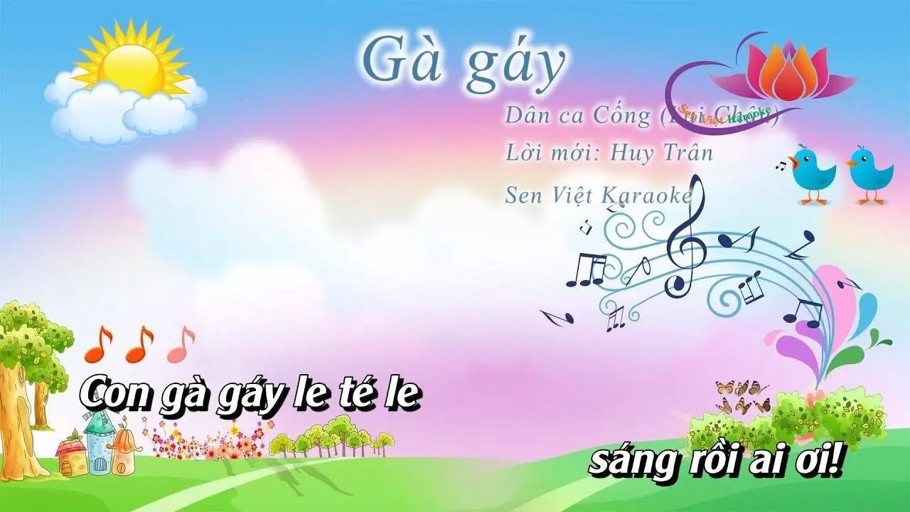 [KARAOKE] GÀ GÁY - CD CHUẨN BGD - ÂM NHẠC LỚP 3