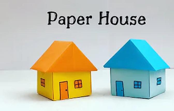 How To Make Easy Paper House For Kids