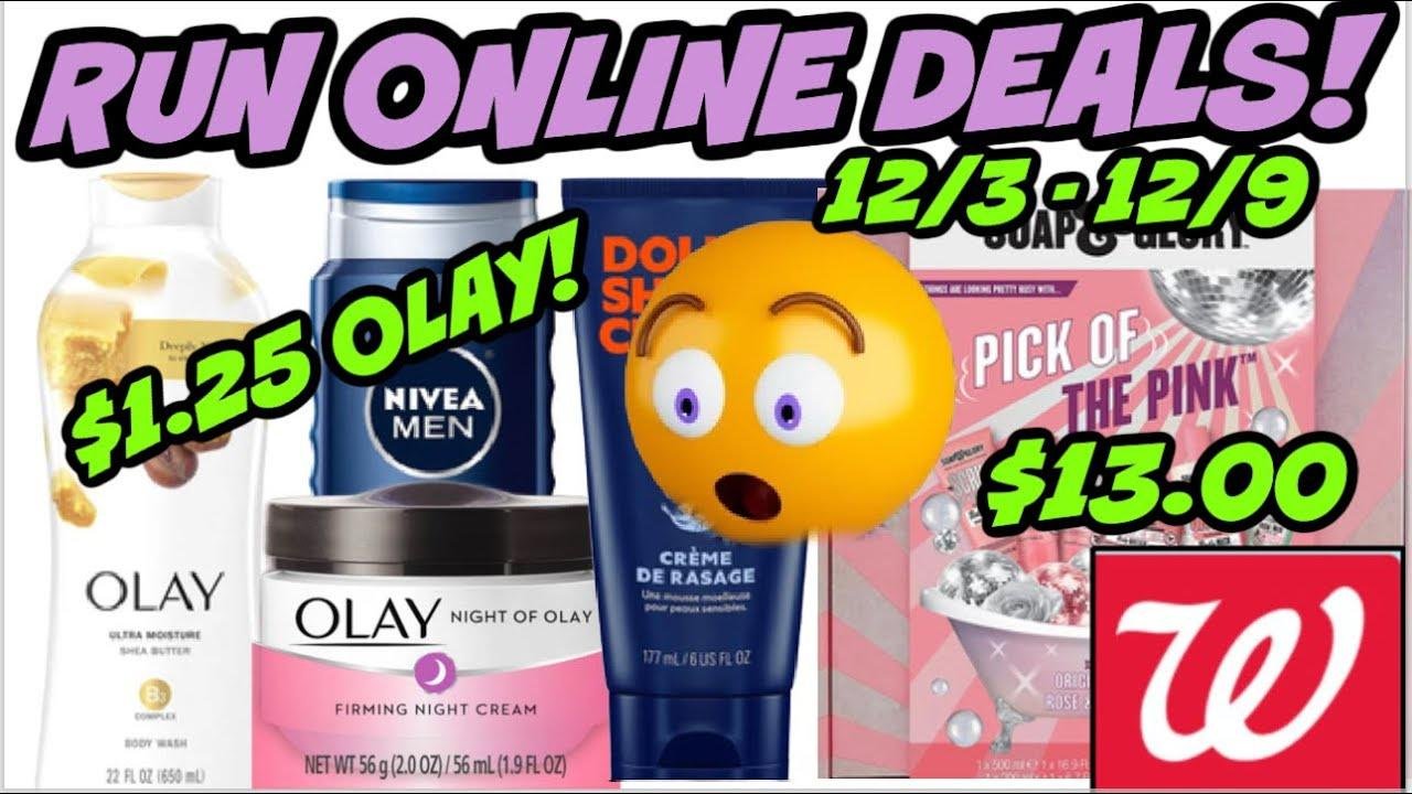 WALGREENS ONLINE DEALS (12/3 - 12/9) | GARB OLAY & MORE FOR $1.25 EACH!
