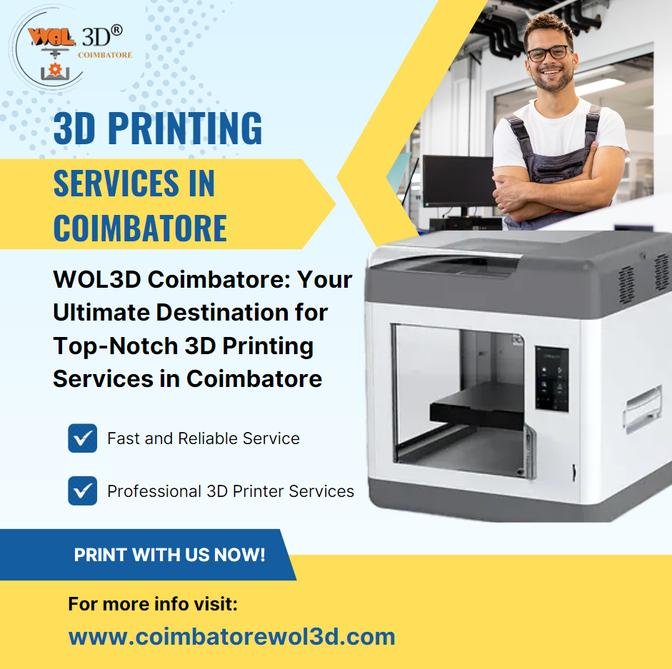 Unleash Your Innovation with the Best 3D Printers in Kerala from WOL3D Coimbatore