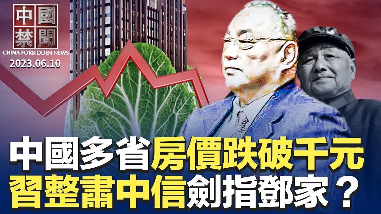 中共救市無效 多省房價跌破千元；中國逾千家銀行分支機構退市 年增3成；官官相護 中共國企財務造假風波擴大；五眼聯盟示警: 中共挖角西方飛官提升作戰力；中信集團副總徐佐落馬 震動金融圈。【中國禁聞】 2024-06-10 19:24