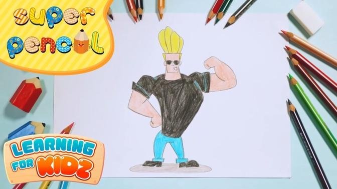 Siêu Nhân Bút Chì Tập 160 - Super Pencil Ep 160 - Hướng Dẫn Vẽ Johny Bravo - Learning For Kidz