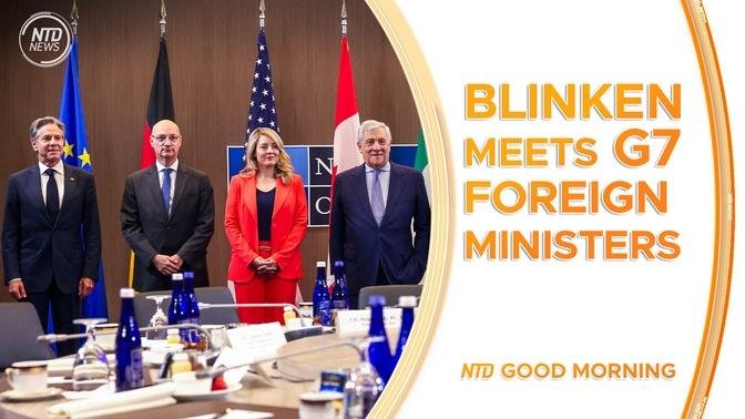 Blinken Meets G7 Foreign Ministers at NATO Summit; Biden Says He's Determined to Win Reelection