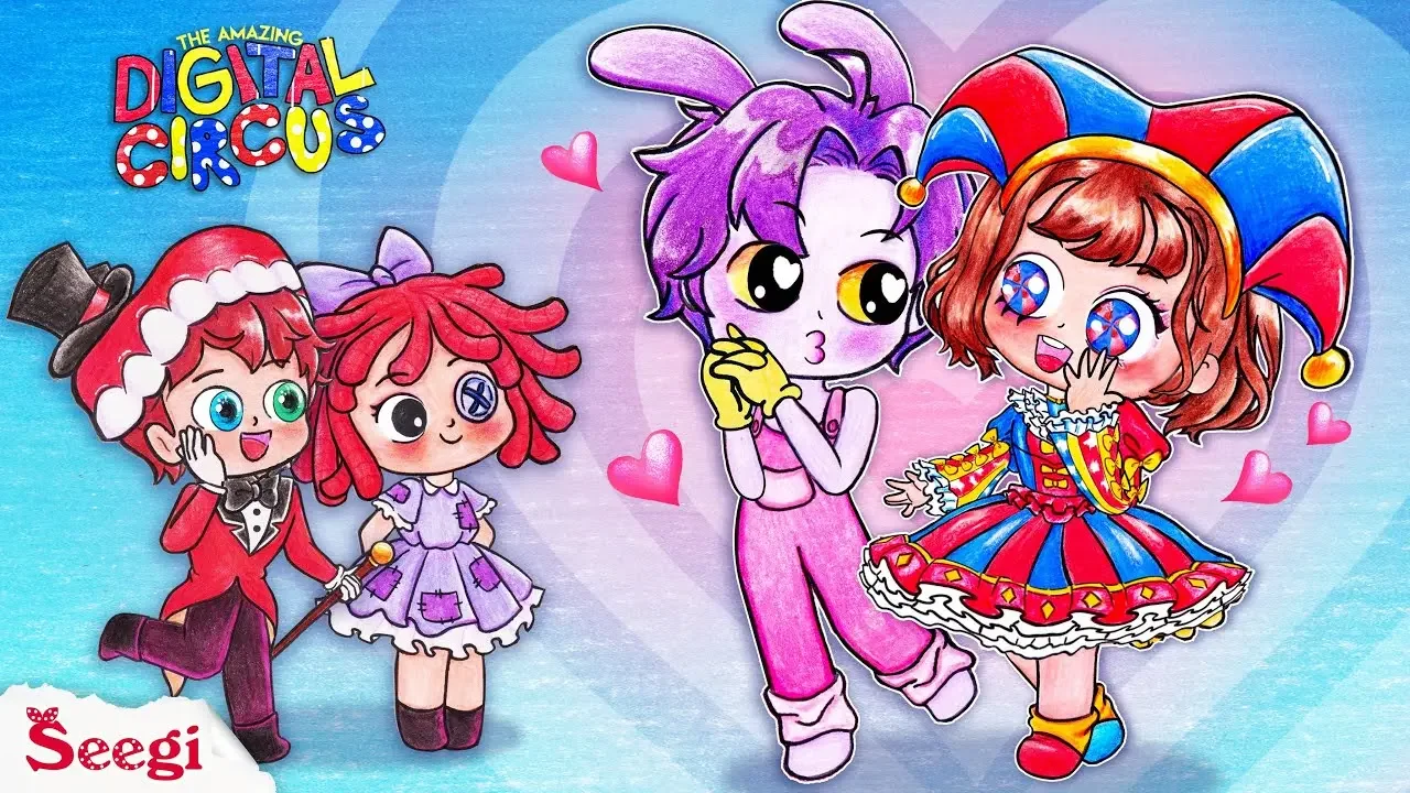 POMNI x JAX Fall In Love In Gacha Life - The Amazign Digital Circus | Seegi Channel