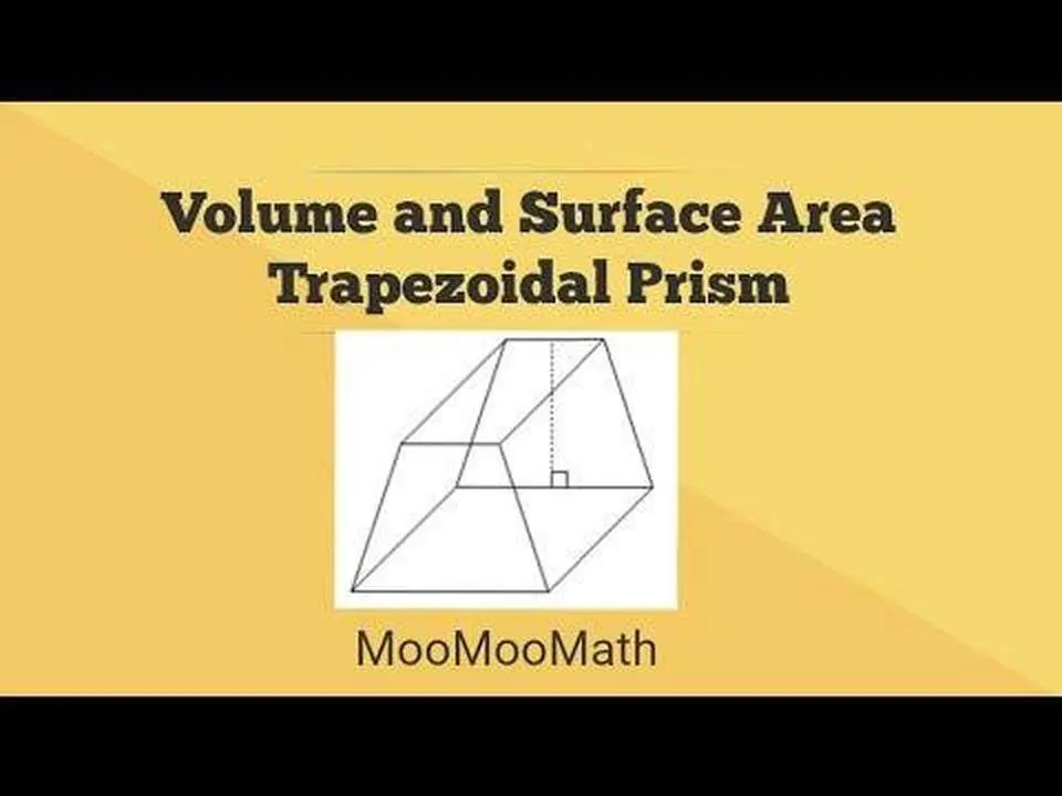 Volume and Surface Area Trapezoidal Prism
