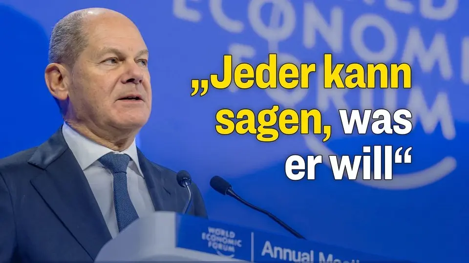 „Kühlen Kopf“ bewahren: Scholz spricht bei Weltwirtschaftsforum über Trump, Musk und Redefreiheit