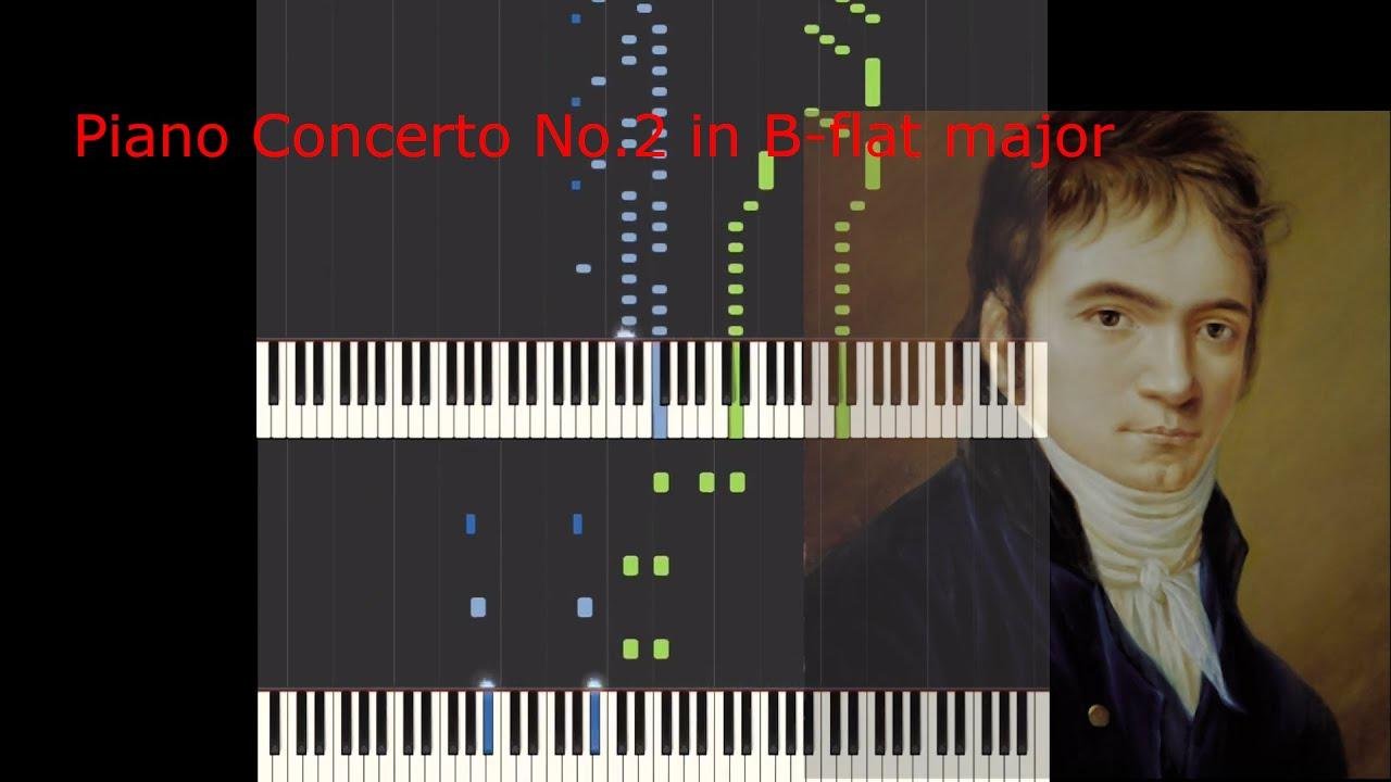 Beethoven - Piano Concerto No.2 in B-flat major, Op.19 (For Piano 4 Hands) (Synthesia)
