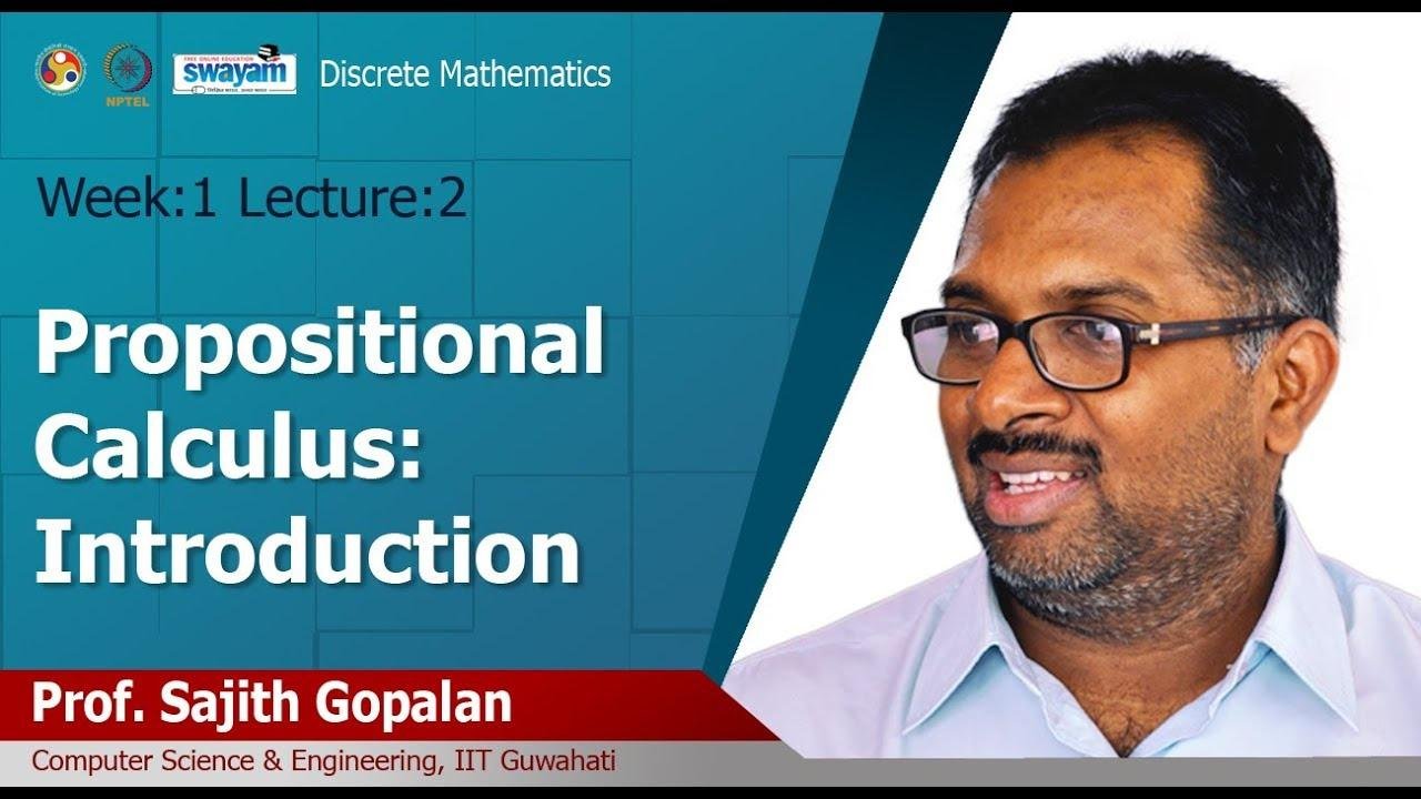 Lec 2: Propositional Calculus: Introduction